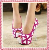 PEEPTOE PINK-WHITE